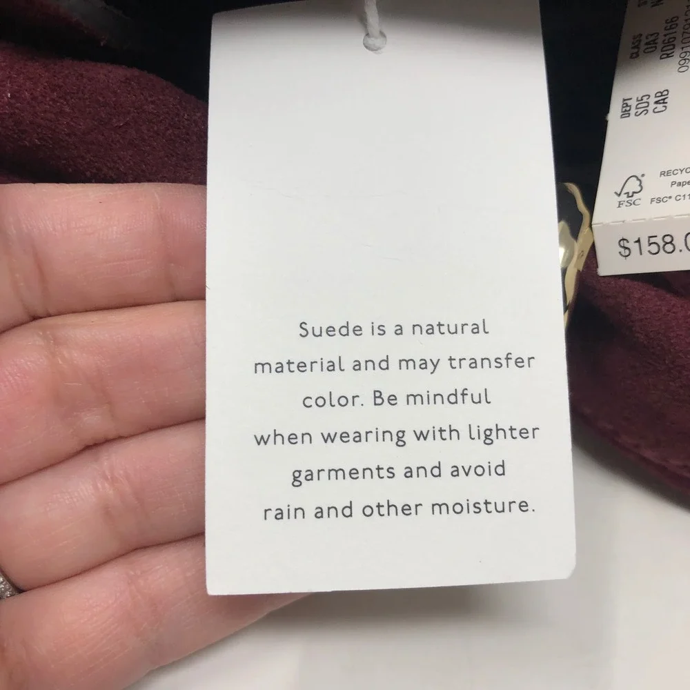 Madewell The Mini Pouch in Suede Cabernet Red Suede‎ NY139 NWT Hobo Purse